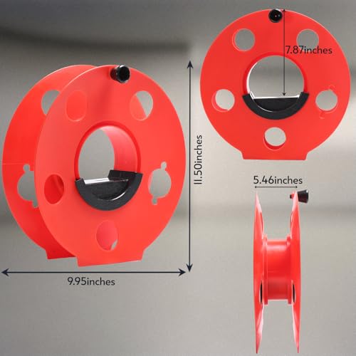 Homeon Wheels 100 ft Extension Cord Storage Reel, Impact-Resistant - style: Cord reel