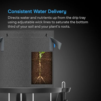 AC Infinity Self-Watering Fabric Pot Base, 4-Pack Auto-Irrigation Water - size: Standard