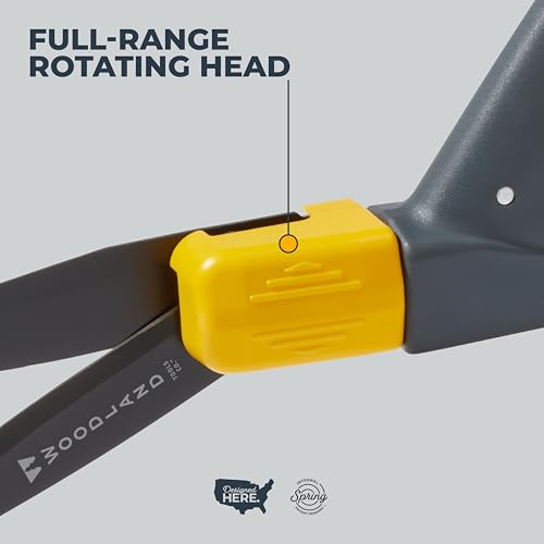 Woodland Tools Heavy Duty Rotating Grass Shears – 180 Degree Pivoting Head, Non Stick Steel Blades, Ergonomic Grip, Manual Grass Clippers for Trimming Around Beds, Walkways, and Edges - style: Heavy Duty Rotating Grass Shears