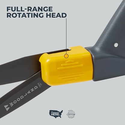 Woodland Tools Heavy Duty Rotating Grass Shears – 180 Degree Pivoting Head, Non Stick Steel Blades, Ergonomic Grip, Manual Grass Clippers for Trimming Around Beds, Walkways, and Edges - style: Heavy Duty Rotating Grass Shears