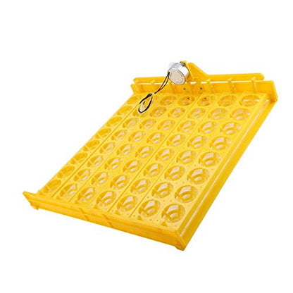 Pssopp Digital Egg Incubator, Automatic Turning Temperature Control Hatching Machine for Home Farm Yellow ABS Plastic 56 Egg Capacity 43 x 41.5 x 4.6 cm