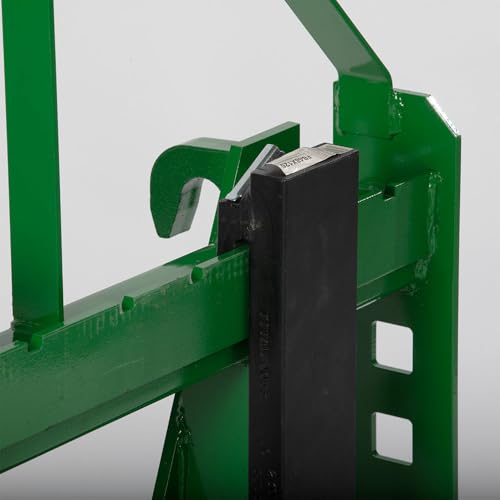 Titan Attachments Standard Series Global Euro Pallet Fork Frame with 42" Fork Blades, Fits John Deere Style Tractors, Hay Spear Sleeves Included, 2" Receiver Hitch, Rated 4,000 LB