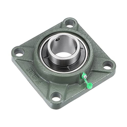 uxcell UCF208 Flange Block Bearings 40mm Bore Cast Iron Bearing Unit Set Screw Lock - size: 40mm