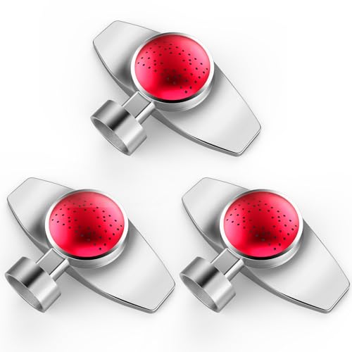 3Pack 360° Metal Spot Sprinklers for Lawn Garden Yard 30FT Red | Durable Outdoor Metal Build, Gentle Water Flow, Water-Efficient Long-Distance Irrigation, Perfect for Yards and Landscapes - color: Red