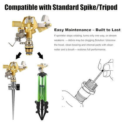Triumpeek 2-Piece 1/2" Brass Impact Sprinkler Heads