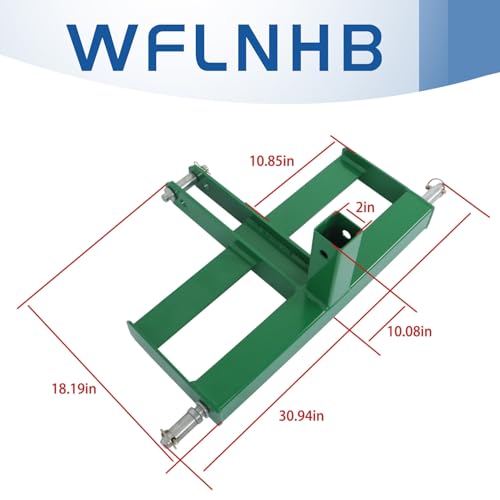 WFLNHB 3 Point 2 Receiver Hitch Drawbar W/Suitcase Weight Brackets