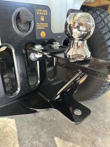 HECASA Universal 3-Way Lawn Garden Tractor Hitch Compatible with John Deere Cub Cadet Husqvarna Riding Mowers Trailer Tow Hitch 5" Rise Heavy Duty Steel Black