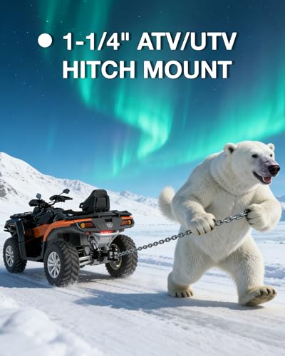 TOPICK 1-1/4" ATV/UTV Trailer Hitch，3-in-1 Hitch Towing Ball Mounts