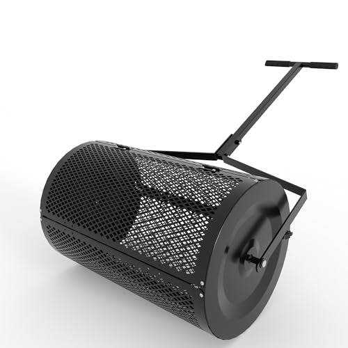 24-Inch Smart-Control Lawn Spreader – Multi-Surface Compost & Soil Applicator for Effortless Lawn Care and Precision Gardening