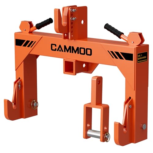 CAMMOO 3-Point Quick Hitch with 2" Receiver, Orange - color: Orange