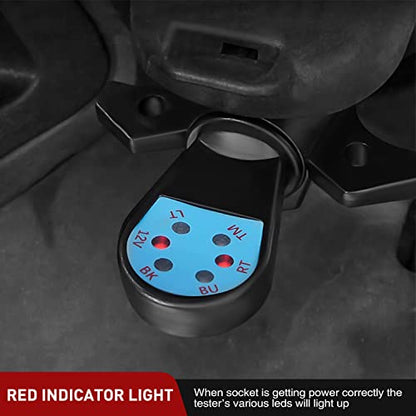 Nilight 7 Pin Male Trailer Round RV Blade Connector Socket - color: 7 Way Trailer Light Tester