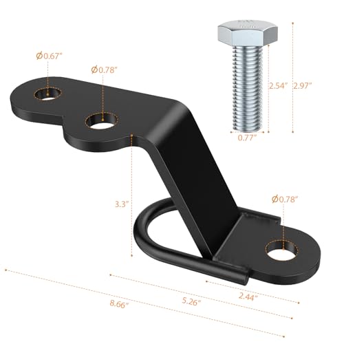 Eapele ATV/UTV Three-Way Hitch, Heavy Duty Universal ATV Hitch Attachments, 3000lbs Maximum Load