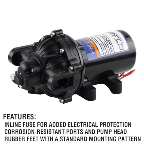 Everflo 12V On-Demand Diaphragm Sprayer Pump - 5.5GPM, 60 PSI, Quick Attach Ports - size: 5.5 GPM, style: Quick Attach Ports