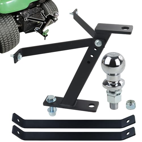 Lawn Mower Trailer Hitch with Chrome Trailer Hitch Ball, 2,000 lbs