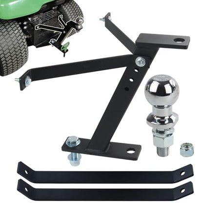 Lawn Mower Trailer Hitch with Chrome Trailer Hitch Ball, 2,000 lbs