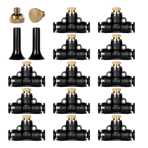 12 Pack Brass Misting Nozzles Outdoor Cooling System - size: 12pc-Brass Misting Nozzles kit