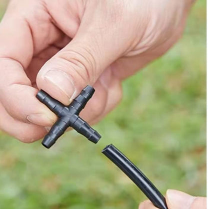 50-Pack 1/4 Inch Barbed Tee Fittings for Drip Irrigation System - size: 1/4" Drip Irrigation 4way