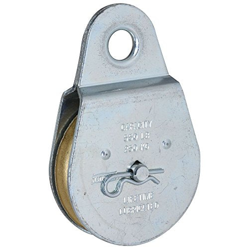 National Hardware N220-012 Fixed Single Pulley, Zinc Plated, 2-1/2" - size: 2-1/2 Inch