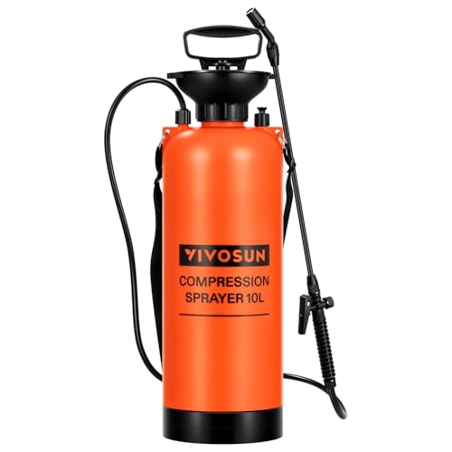 VIVOSUN 2.64-Gallon Pump Pressure Sprayer - color: Orange, size: 2.64 Gallons