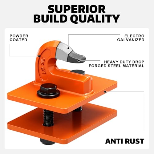 AUTOBOTS Tractor Bucket Hooks 3/8" Bolt On Chain Grab Hooks 2 Pack Orange - color: Orange