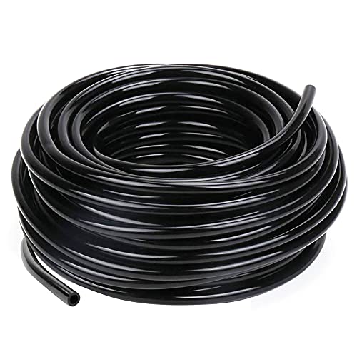 Hourleey 50 Feet Blank Distribution Tubing Irrigation Drip Hose, 1/4 Inch Drip Line - size: 50 FT