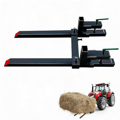 Clamp On Pallet Forks, 60 Inch Tractor Bucket Forks 2000 LBS Capacity - size: 60-inch