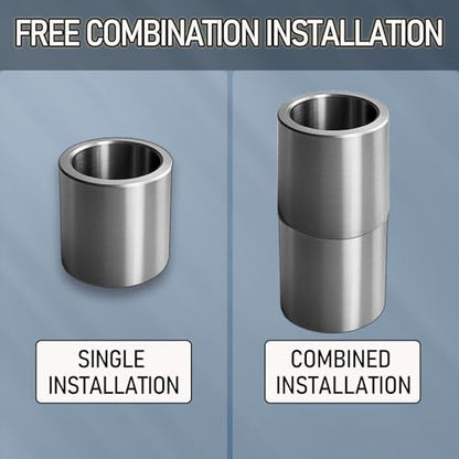 Stainless Steel Reducer Bushing, Screw Standoff Metal Spacer 5/8" to 1/2" Steel Reducer Standoff Bushing Adapters for 1/2" Screws Bolts and Rods, Round Metal Stainless Steel Spacer Set of 10 - size: 5/8" to 1/2"