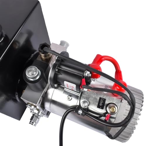 12 Quart Single Acting Hydraulic Power Unit 12V DC Hydraulic Power Unit SAE #6 Port 2880 RPM 2950 PSI with Steel Reservoir for Dump Trailers, Truck Lifts, Car Lifts Mustrod - size: 12 Quart Single Acting