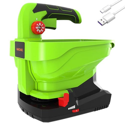 GARCARE 7.2V Cordless Seed Spreader with 3.3L Large Hopper 2.0Ah Battery