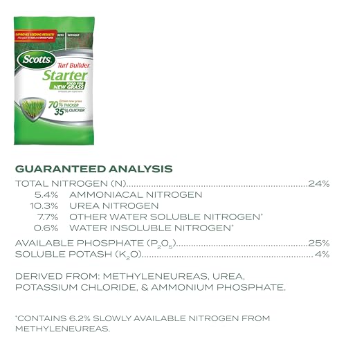 Scotts Turf Builder Starter Fertilizer for New Grass, 15 lbs. - size: 5,000 sq. ft., style: Standard