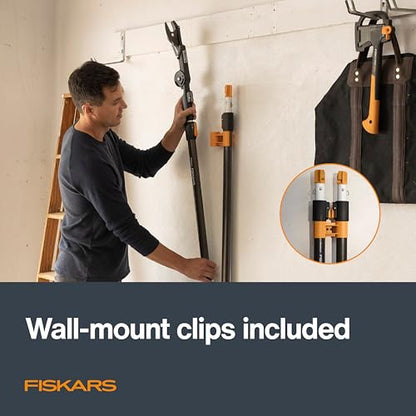 Fiskars 3-14 Ft XtendControl Extendable Modular Pole Saw & Tree Trimmer - style: 14' X2 Hook Bill Saw