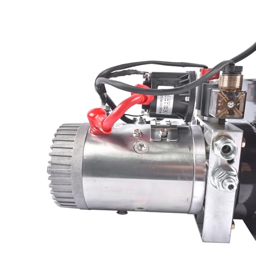 8 Quart Hydraulic Power Unit 3200 PSI 12V DC Double Acting Dump Trailer Pump 1.6KW Heavy Duty Hydraulic Pump for Dump Trailers Car Lifting Agricultural Equipment with Metal Oil Reservoir Mustrod - size: 8 Quart Double Acting