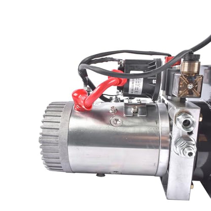 8 Quart Hydraulic Power Unit 3200 PSI 12V DC Double Acting Dump Trailer Pump 1.6KW Heavy Duty Hydraulic Pump for Dump Trailers Car Lifting Agricultural Equipment with Metal Oil Reservoir Mustrod - size: 8 Quart Double Acting