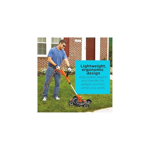 BLACK+DECKER 3-in-1 String Trimmer/Edger & Lawn Mower, 6.5-Amp, 12-Inch, Corded (MTE912)
