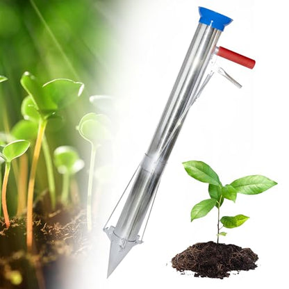 AIWFL Seedling Transplanter Long Handled Bulb Planter Tools Stainless Steel - size: Single Handle