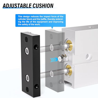 TAILONZ TN32-50 32mm x 50mm Double-Rod Cylinder - size: Bore:32mm Stroke:50MM