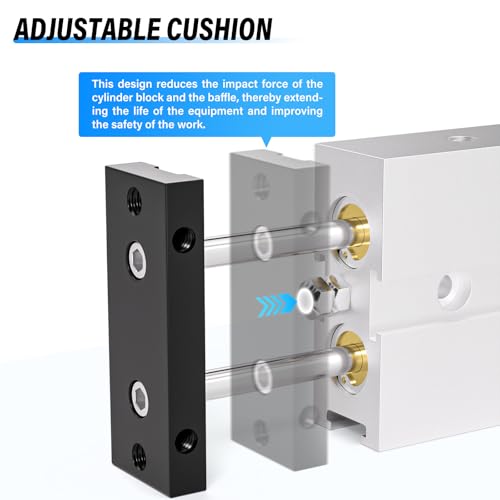 TAILONZ TN16-50 16mm x 50mm Double-Rod Cylinder - size: Bore:16mm Stroke:50MM