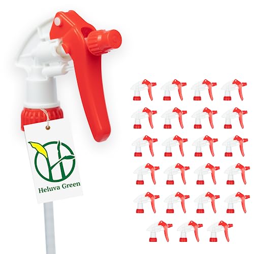 Heluva Green Spray Bottle Nozzle Replacement Tops, Red 24 Pack - color: Red, size: 24 Pack