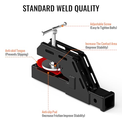 Tractor Bucket Hitch Receiver with Non-Slip Pad, Clamp on Trailer Hitch