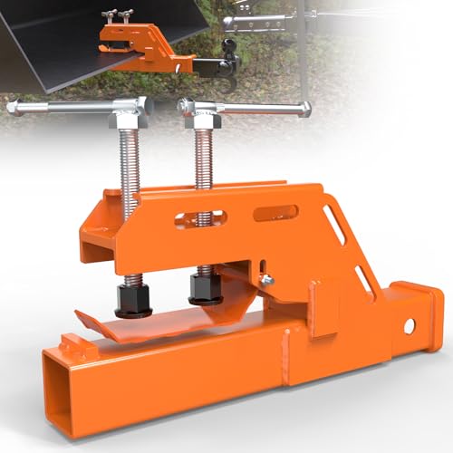 Tractor Bucket Hitch Clamp on Trailer Hitch 2” Receiver, Non-Slip, Orange - color: Orange