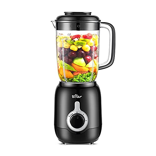 Bear Blender, 2025 New 700W Smoothie Countertop Blender with 40oz Cup for Shakes and Smoothies, 3-Speed for Crushing Ice, Puree and Frozen Fruit with Autonomous Clean - style: Countertop Blenders
