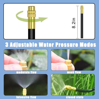 49.21Ft Drip Irrigation Kit System, 360° Bendable Garden Irrigation System - size: 49.21Ft