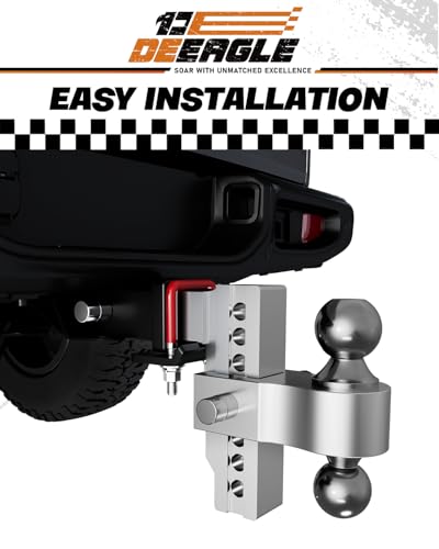 DEEAGLE Hitch Tightener Anti Rattle Stabilizer for 1.25" to 2" Hitch - size: 2 inch, style: Red & Black