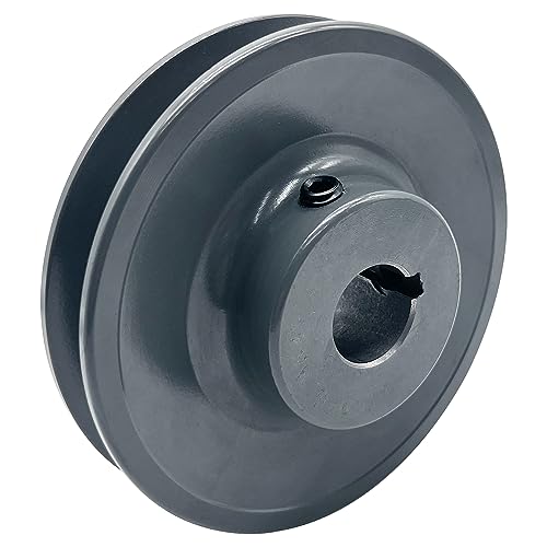 AK41-3/4 v Belt Pulley, 3.95 inch OD, 3/4 Inch Bore, Cast Iron Material, AK Single Groove v Belt Pulleys for "4L" or "A" or "3L" Belts - size: 3.95 inch OD, 3/4 Inch Bore, style: 1 Groove