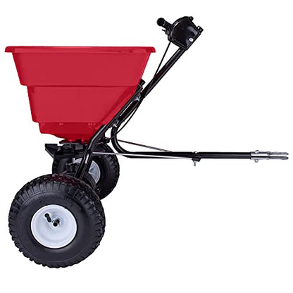 EarthWay Products 2050TP 80lb Towable Broadcast Spreader - Pull Behind Spreader, ATV Spreader for Lawn Mower - Adjustable Fertilizer and Seed Spreader with Easy Flow, Durable Frame