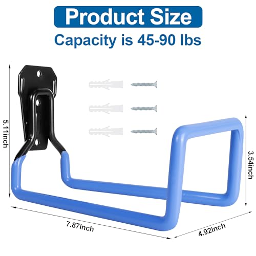 Hose Hanger Wall Mount Garden Hose Storage Water Hose Holders for Outside - color: 2pc Blue