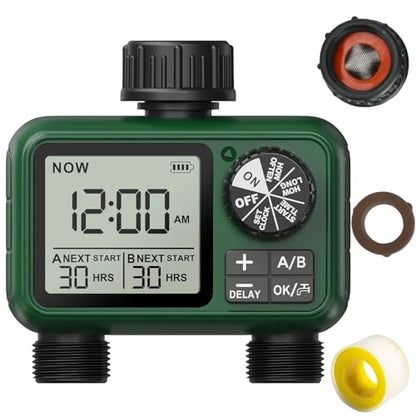 Water Timer for Outdoor Garden Hose, Sprinkler Timer for Garden - style: 2 Outlet