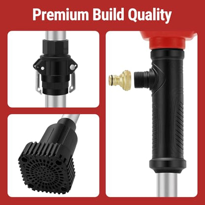 Cordless Stick Water Transfer Pump Compatible with Milwaukee 18V Battery - color: Red
