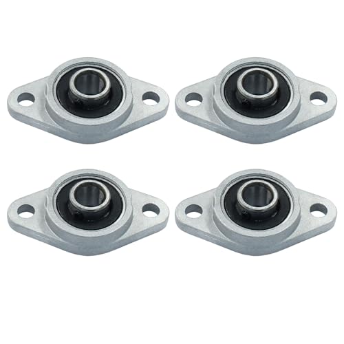 4 Pcs KFL08 Flanged Pillow Block Bearings, 8 mm Bore - size: KFL08