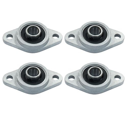 4 Pcs KFL08 Flanged Pillow Block Bearings, 8 mm Bore - size: KFL08